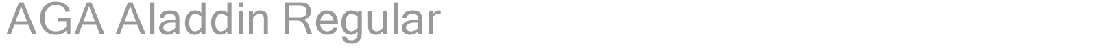 AGA Aladdin Regular font preview